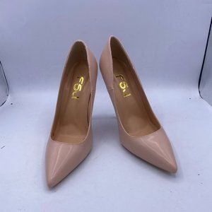 FSJ Pointed Toe Pumps High Heel Dress Shoes